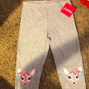 Girls leggings with deer on the knees